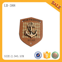 LB388 Kids jeans pu logo tag custom leather label